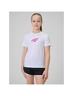 Dívčí rychleschnoucí sportovní tričko model 22210014 dětské - 4F Dívčí rychleschnoucí sportovní tričko model 22210014 dětské - 4F