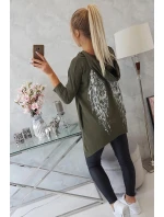 Halenka s model 21755694 potiskem khaki - K-Fashion Halenka s model 21755694 potiskem khaki - K-Fashion