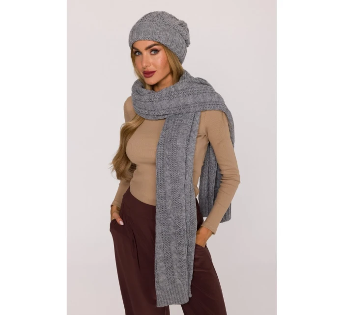 model 21417276 Pletená šála šedá - Moe