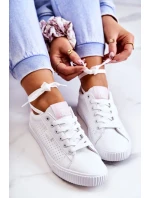 Dámské klasické tenisky Big Star - bílé/růžové Dámské klasické tenisky Big Star - bílé/růžové