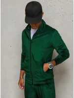 Pánská zelená velurová mikina FashionStreet BX5536