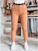 Dámské kalhoty slim fit s páskem TAIRONIK brick FashionStreet UY2543