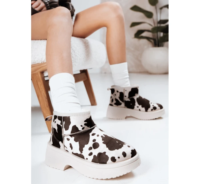 Dámské sněhové boty s tlustou podrážkou s nášivkami FashionStreet ZY1285