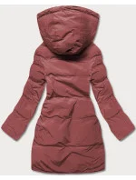 Dámská prošívaná zimní bunda v cihlové barvě (2m-963) Dámská prošívaná zimní bunda v cihlové barvě (2m-963)