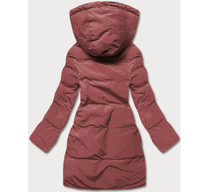 Dámská prošívaná zimní bunda v cihlové barvě (2m-963) Dámská prošívaná zimní bunda v cihlové barvě (2m-963)