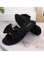 Dámské ploché žabky s mašlí černé eVento model 22096558 Dámské ploché žabky s mašlí černé eVento model 22096558