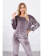 Velurová souprava Love grey Velurová souprava Love grey