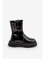 Dětské lakované boty se černé model 21634818 - Boto Dětské lakované boty se černé model 21634818 - Boto