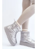 Dámské sněhule na masivní platformě stříbrné Fionia Dámské sněhule na masivní platformě stříbrné Fionia