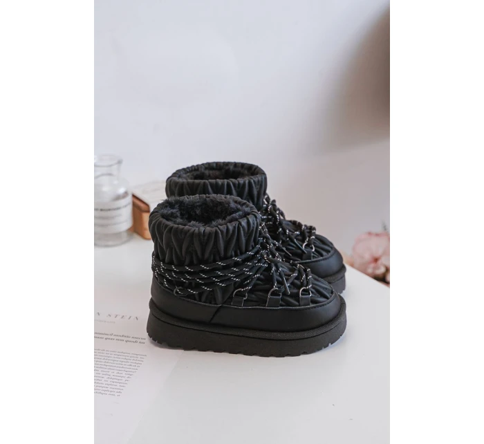 Dětské Zimní Boty S Kožíškem Černé model 21680341 - Boto
