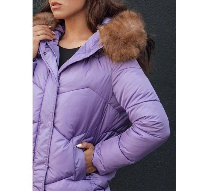 Dámská zimní bunda s kapucí WAYWARD fialová FashionStreet TY4489