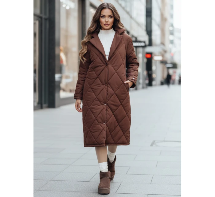 Dámská prošívaná hnědá bunda WARMISSA FashionStreet TY4917z