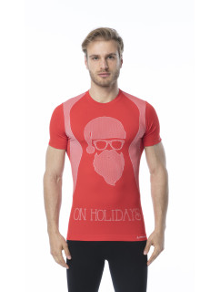 Pánské funkční tričko s krátkým rukávem IRON-IC - Hipster - červená Barva: Červená, Velikost: L/XL