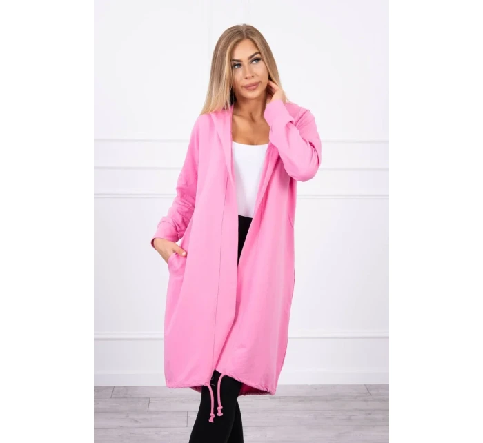 Světle růžová bunda s potiskem