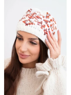 Dámská zimní vlněná čepice s ozdobnými krystalky K399 černá