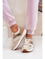 Dámské Sportovní Boty Na Platformě Zvířecí Vzor Béžové Davinara Dámské Sportovní Boty Na Platformě Zvířecí Vzor Béžové Davinara