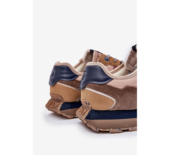 Semišové Pánské Tenisky Na Platformě Big Star RR174475 Hi-Poly System Béžové Semišové Pánské Tenisky Na Platformě Big Star RR174475 Hi-Poly System Béžové