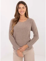 Sweter IT SW model 21480256 ciemny bezowy - FPrice Sweter IT SW model 21480256 ciemny bezowy - FPrice