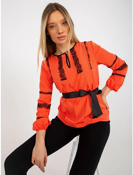 Dámská halenka LK BZ model 18309912 oranžová - FPrice Dámská halenka LK BZ model 18309912 oranžová - FPrice