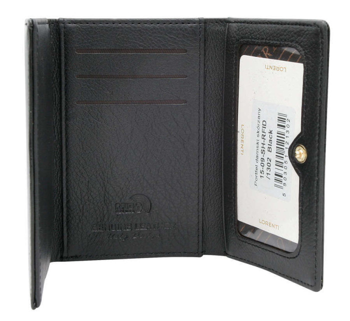 Dámské peněženky Dámská kožená peněženka 15 09 SH RFID 13 černá