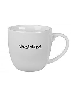 Vlastní text na bílý keramický hrníček 400 ml