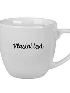 Vlastní text na bílý keramický hrníček 400 ml