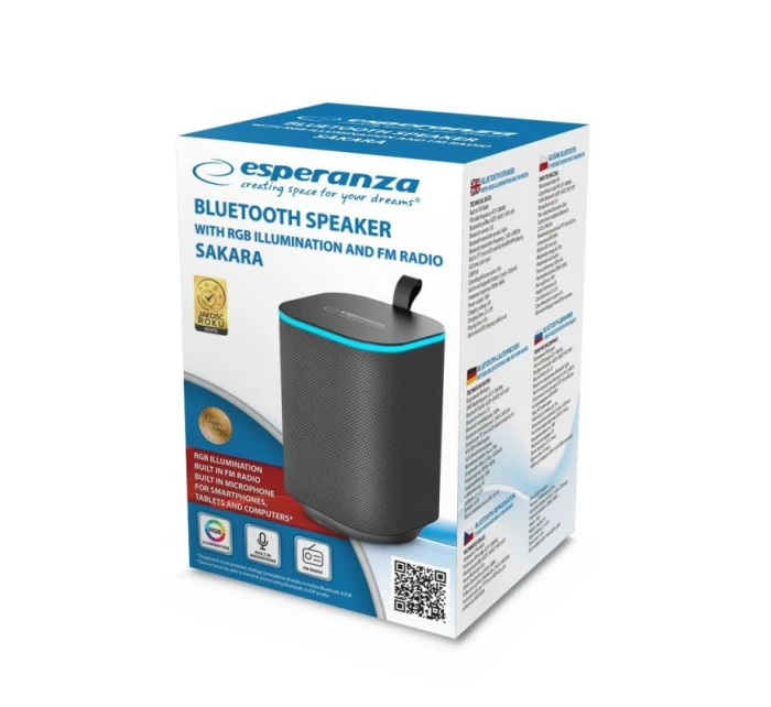 ESPERANZA BLUETOOTH REPRODUKTOR RGB SAKARA EP155