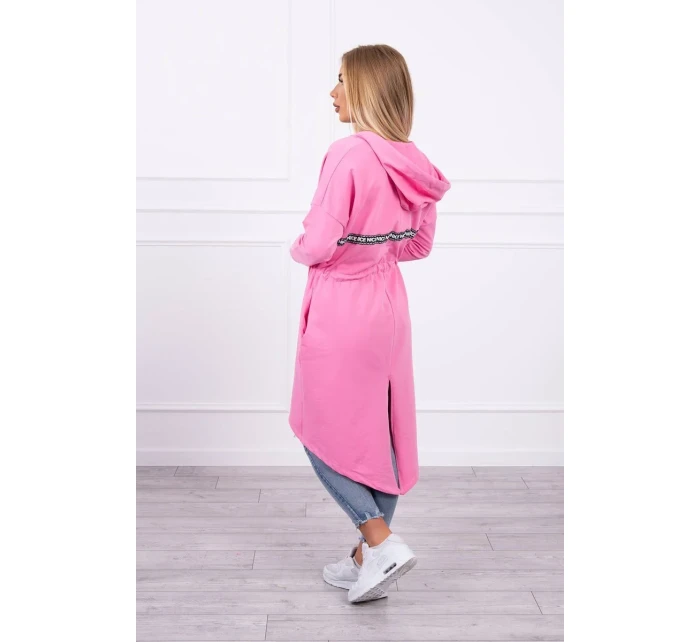 Delší zadní plášť světle růžový Delší zadní plášť světle růžový