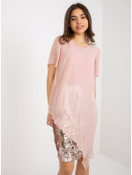 NU SK 1442 šaty.64 světle růžová