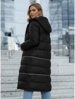 Dámská dlouhá zimní bunda černá model 21991775 - Dstreet Dámská dlouhá zimní bunda černá model 21991775 - Dstreet