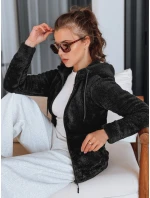 Dámská mikina s kapucí černá FashionStreet BY1556 Dámská mikina s kapucí černá FashionStreet BY1556