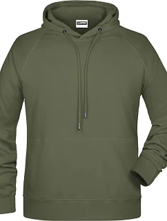 Pánská raglánová mikina s kapucí 02. olive model 22435149 - Daiber