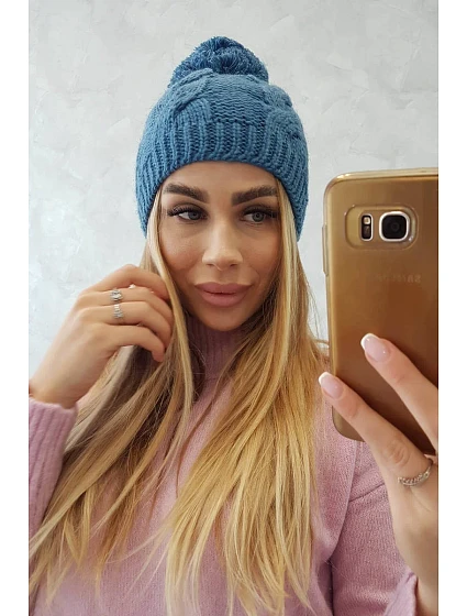 Fleecová čepice  denim model 18750941 - K-Fashion