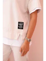 Dámská máslová souprava s krátkým rukávem a kalhotami béžový Dámská máslová souprava s krátkým rukávem a kalhotami béžový