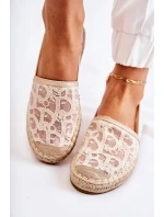 Klasické dámské espadrilky prolamované béžové model 21588402 - S.Barski