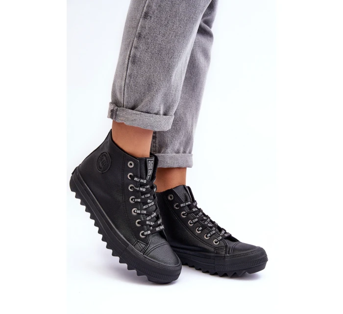 Dámské Tenisky Big Star Vysoké Zateplené Černé EE274110 Dámské Tenisky Big Star Vysoké Zateplené Černé EE274110