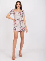 Sukienka LK SK model 22003953 beżowy - FPrice Sukienka LK SK model 22003953 beżowy - FPrice