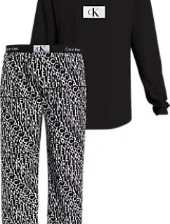 Spodní prádlo Pánské pyžamo L/S PANT SET 000NM2526ENA8 - Calvin Klein