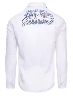 Pánská bílá košile FashionStreet DX2283 Pánská bílá košile FashionStreet DX2283