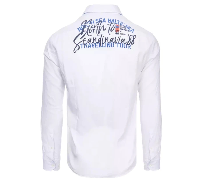 Pánská bílá košile FashionStreet DX2283 Pánská bílá košile FashionStreet DX2283