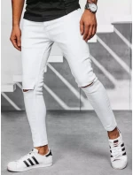 Pánské bílé džínové kalhoty FashionStreet UX3922