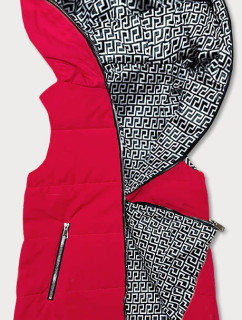 Červená oboustraná dámská vesta (R8006)