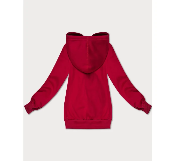Červená dámská rozepínací mikina s kapucí S'West (B-12#)