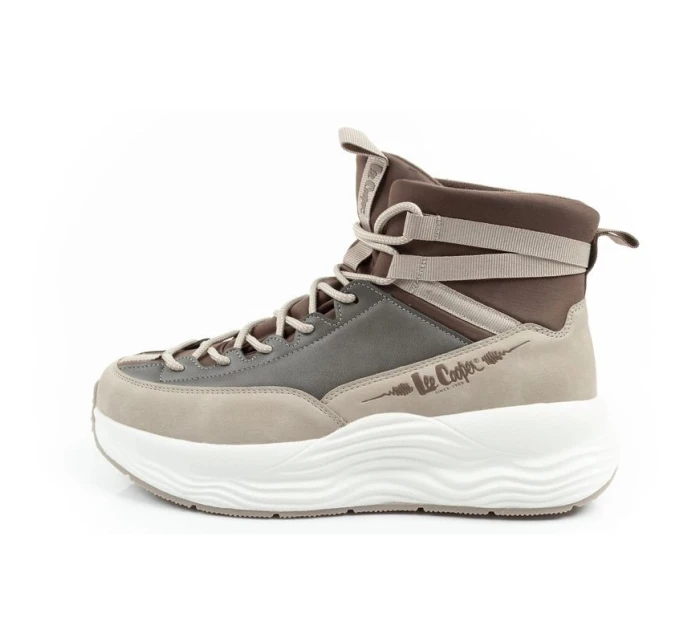 Lee Cooper dámské sportovní boty tenisky módní pohodlné za kotník béžové dámské