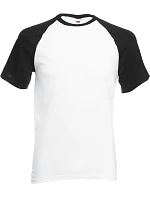 Baseball T tričko white/black model 22532786 - Fruit of the Loom Baseball T tričko white/black model 22532786 - Fruit of the Loom