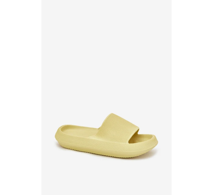 Dámské Lehké Pěnové Pantofle Na Tlusté Podešvi Limetkové Querceria