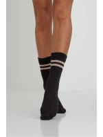 Dámské ponožky s model 21713035 a pruhy Černé - Milena
