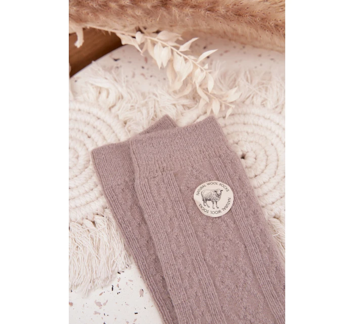 Dámské vlněné šedé ponožky