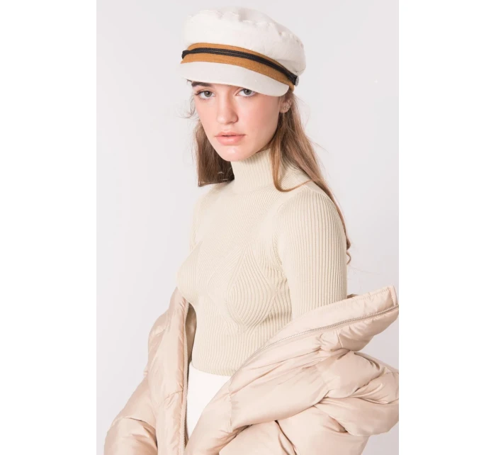 Sweter model 18484169 jasny beżowy - FPrice Sweter model 18484169 jasny beżowy - FPrice