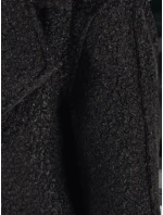 Dámský dlouhý kabát z ovčí kůže černý model 21994154 - Dstreet